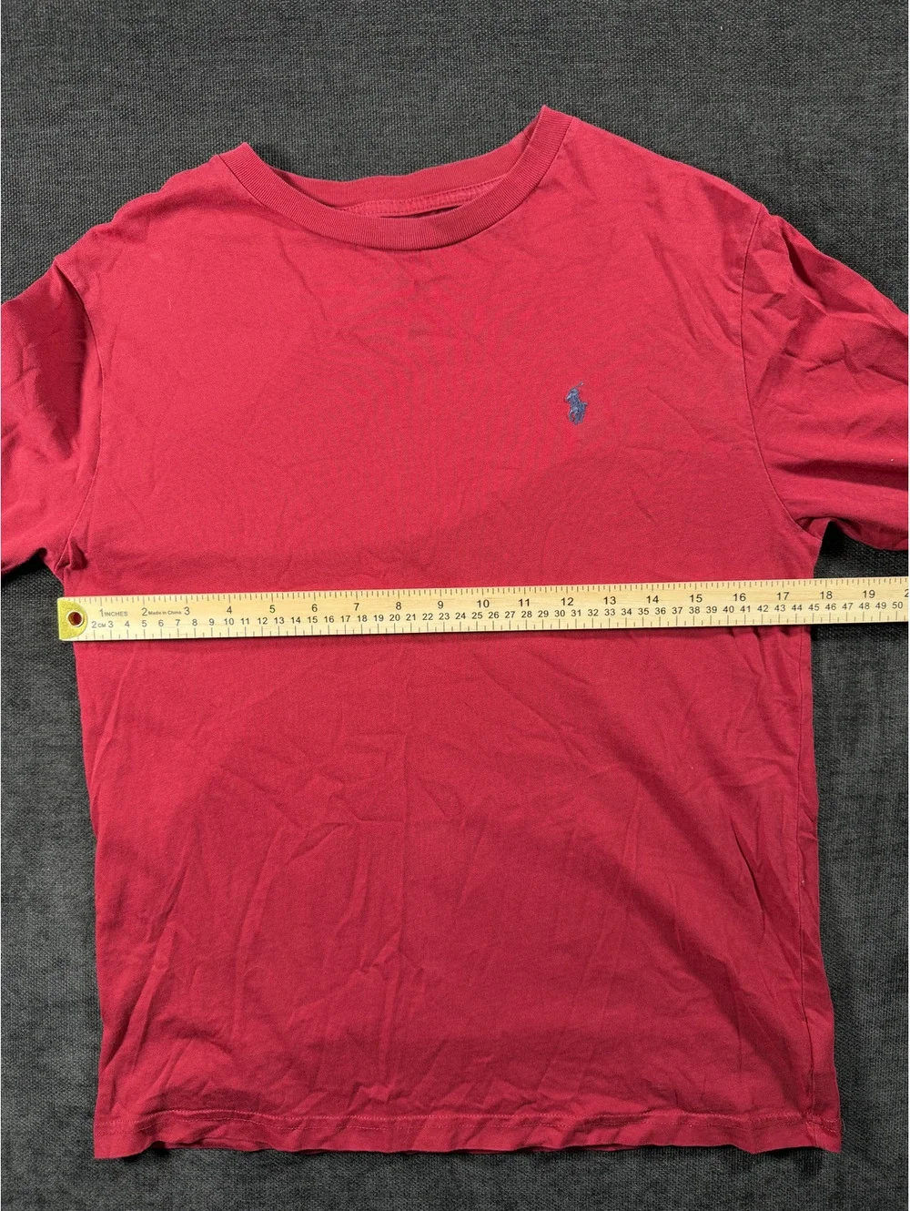 Polo Ralph Lauren Boy's Long Sleeve Red Crew Neck Shirt L/G (14-16)